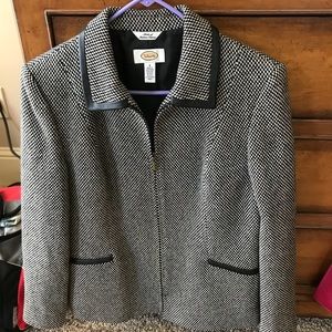 Talbots Black/white jacket size 8